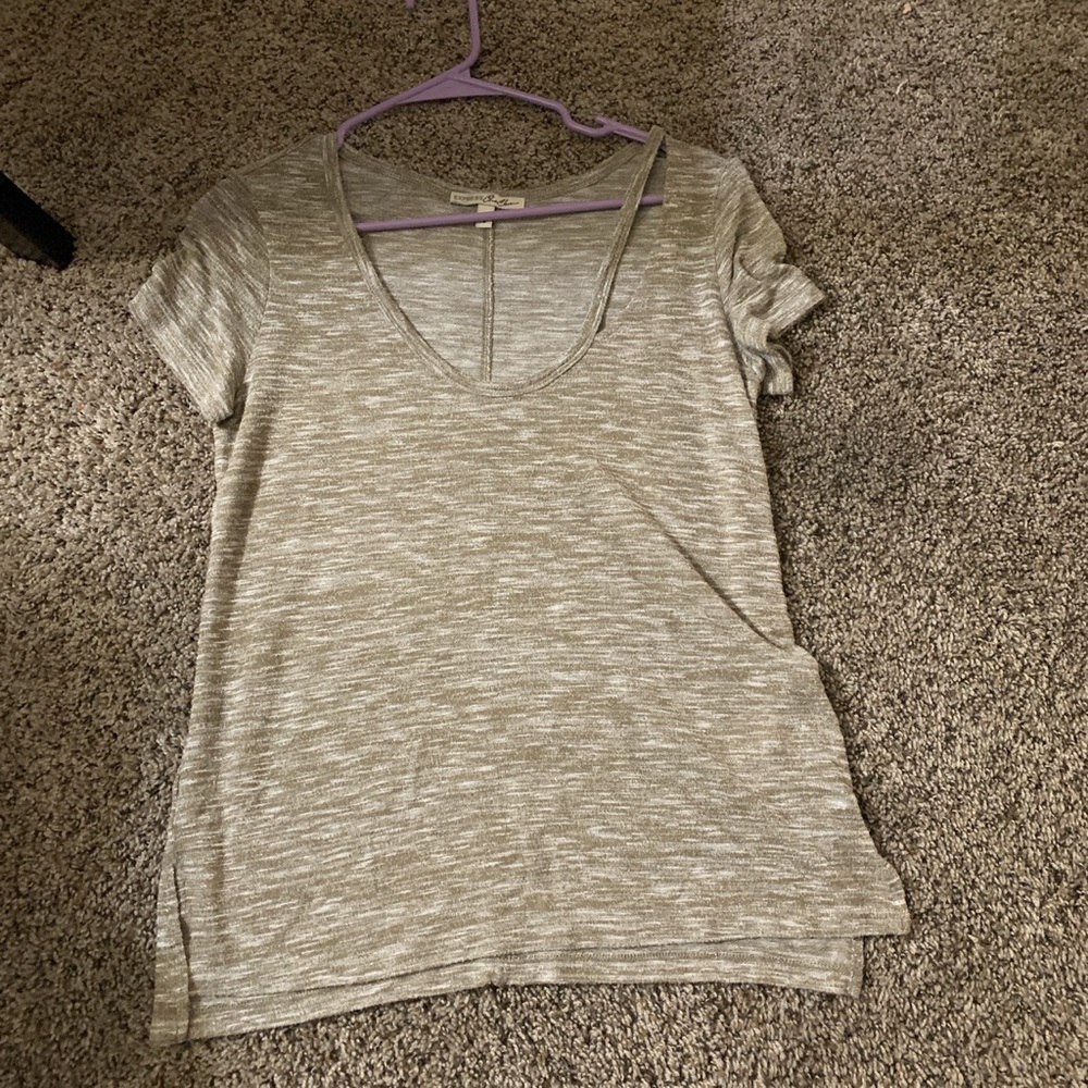 Express short sleeve tan shirt